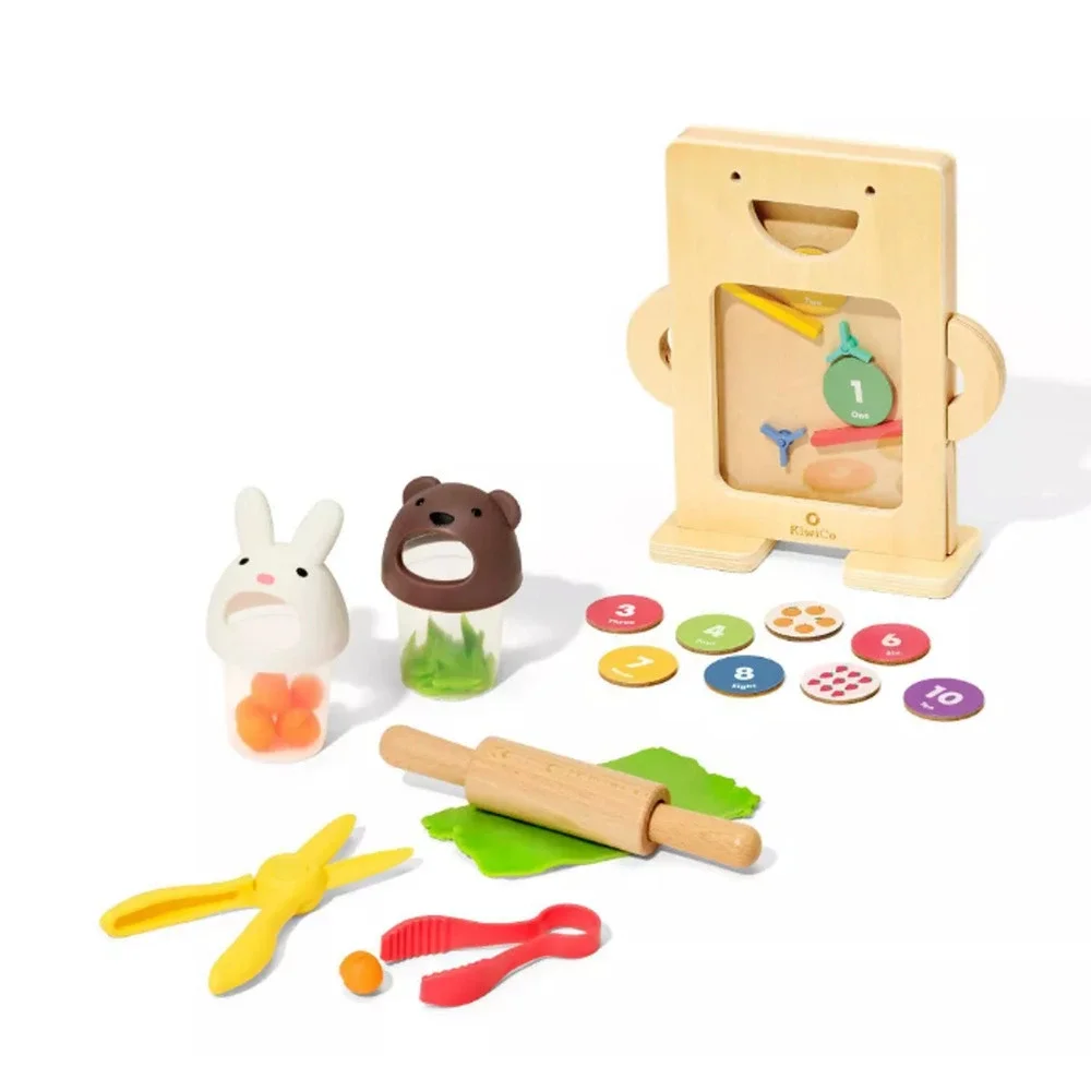 KiwiCo Number Play Wooden Toy Activity Play Center 24m+ - 18pc NWT
